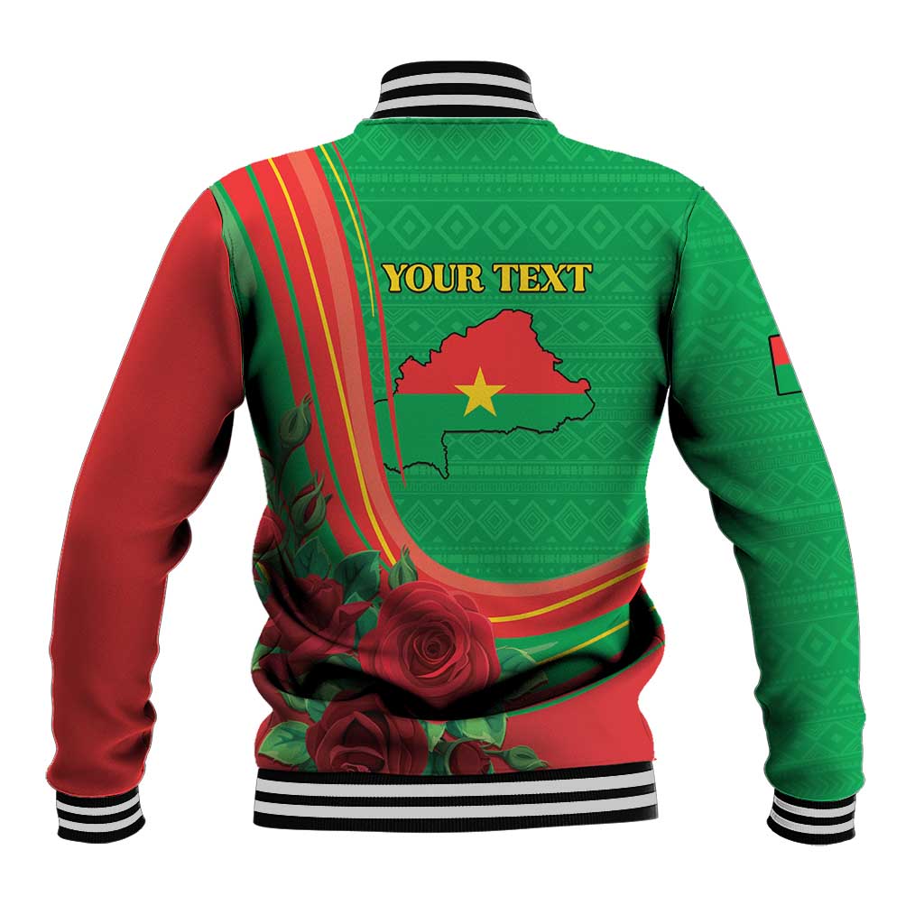 Personalised Burkina Faso Independence Day Baseball Jacket Coat Of Arms African Pattern