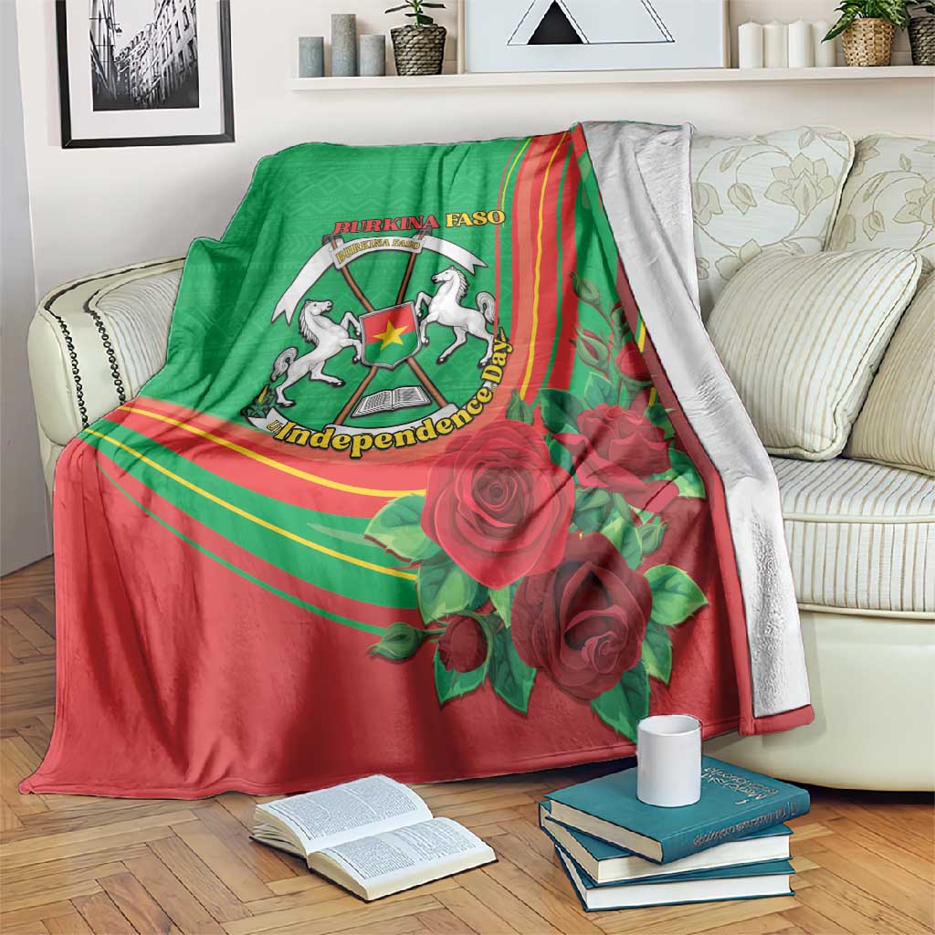 Burkina Faso Independence Day Blanket Coat Of Arms African Pattern