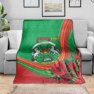 Burkina Faso Independence Day Blanket Coat Of Arms African Pattern
