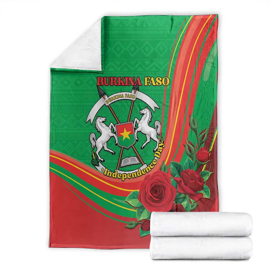 Burkina Faso Independence Day Blanket Coat Of Arms African Pattern