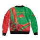 Personalised Burkina Faso Independence Day Bomber Jacket Coat Of Arms African Pattern