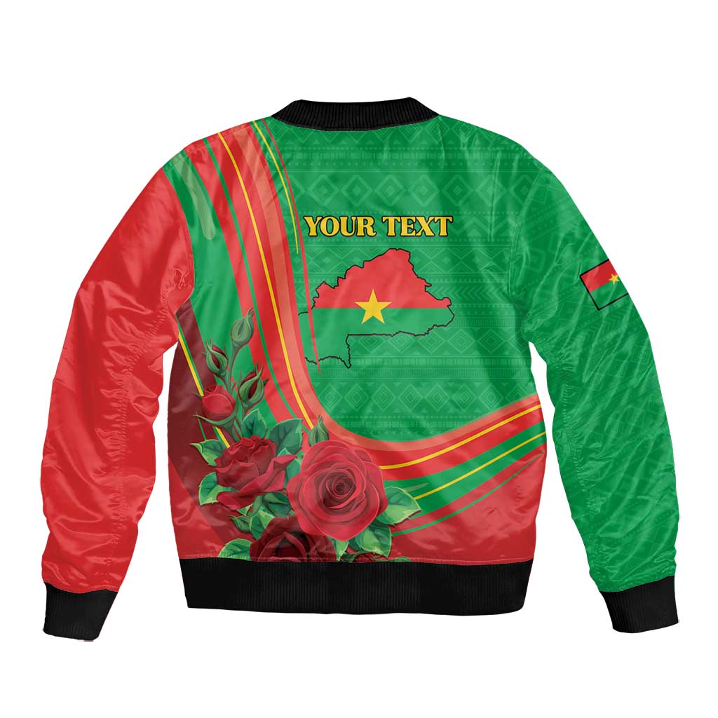 Personalised Burkina Faso Independence Day Bomber Jacket Coat Of Arms African Pattern