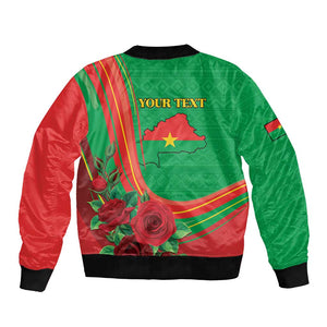 Personalised Burkina Faso Independence Day Bomber Jacket Coat Of Arms African Pattern