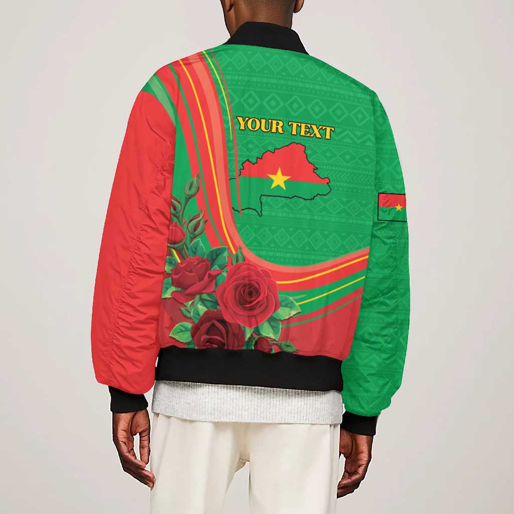 Personalised Burkina Faso Independence Day Bomber Jacket Coat Of Arms African Pattern