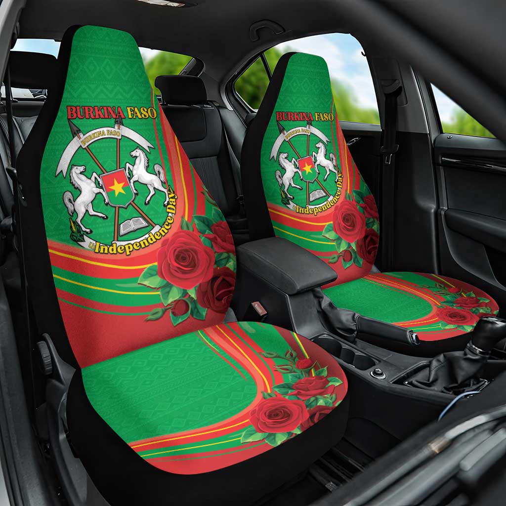 Burkina Faso Independence Day Car Seat Cover Coat Of Arms African Pattern