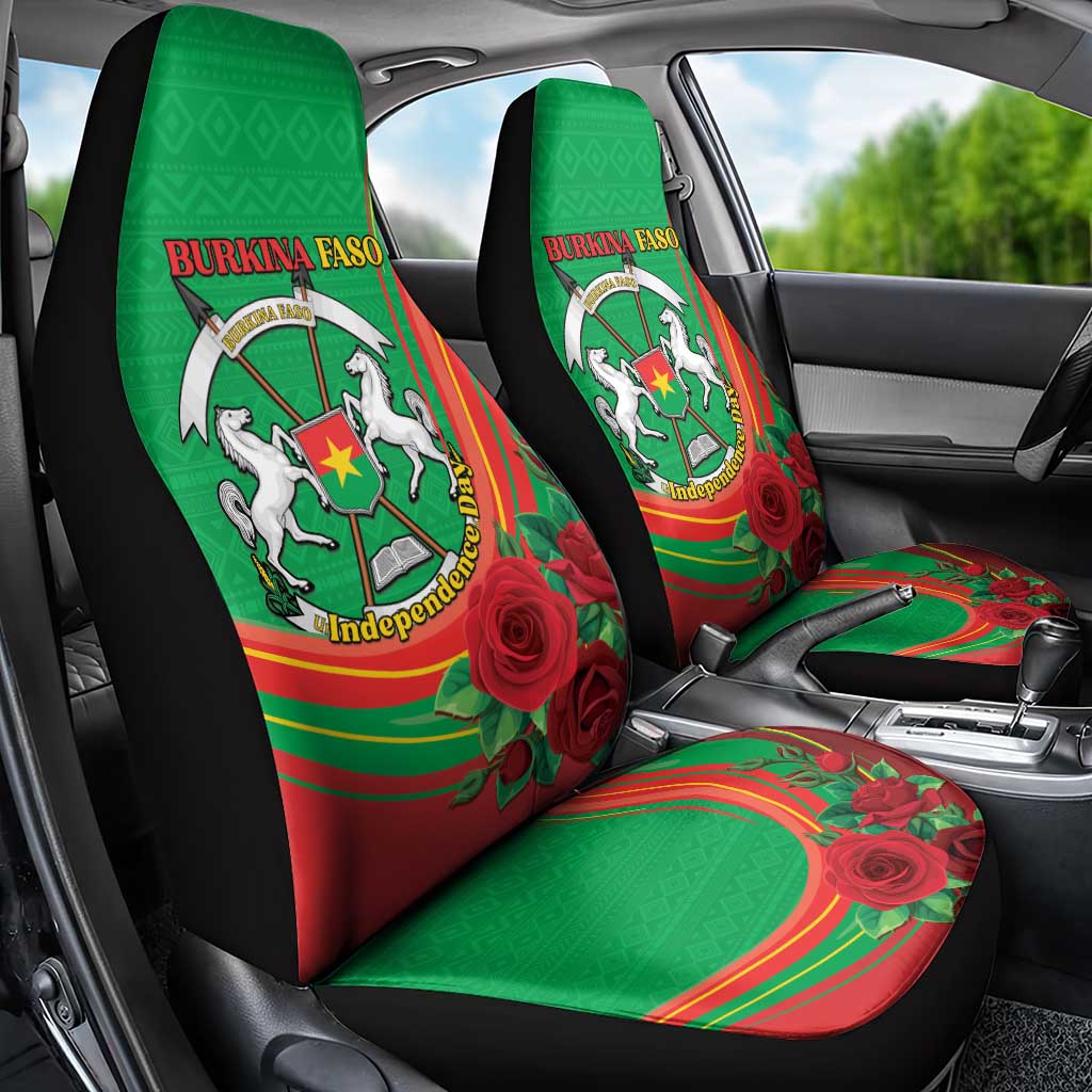 Burkina Faso Independence Day Car Seat Cover Coat Of Arms African Pattern
