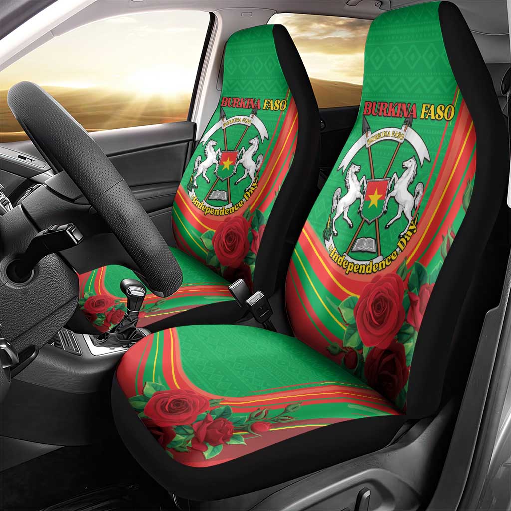 Burkina Faso Independence Day Car Seat Cover Coat Of Arms African Pattern