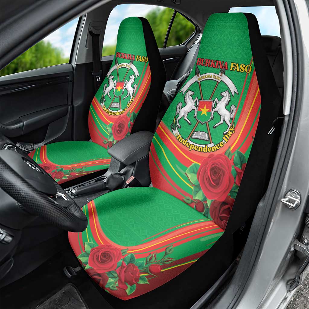 Burkina Faso Independence Day Car Seat Cover Coat Of Arms African Pattern