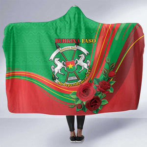 Burkina Faso Independence Day Hooded Blanket Coat Of Arms African Pattern