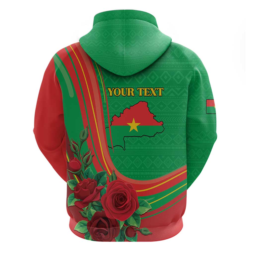Personalised Burkina Faso Independence Day Hoodie Coat Of Arms African Pattern