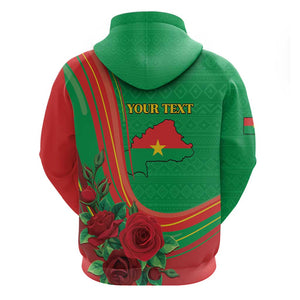 Personalised Burkina Faso Independence Day Hoodie Coat Of Arms African Pattern