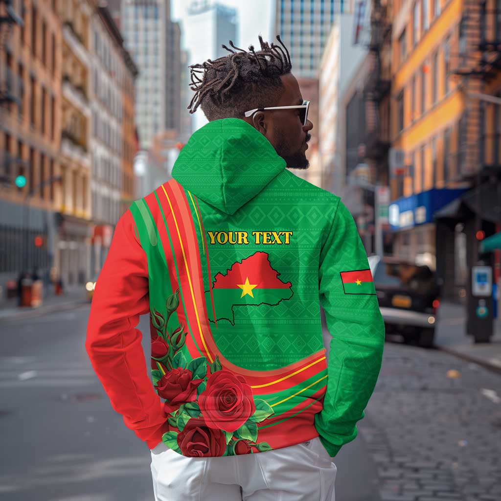 Personalised Burkina Faso Independence Day Hoodie Coat Of Arms African Pattern
