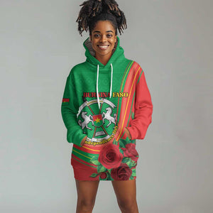 Personalised Burkina Faso Independence Day Hoodie Dress Coat Of Arms African Pattern