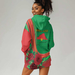 Personalised Burkina Faso Independence Day Hoodie Dress Coat Of Arms African Pattern