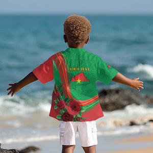 Personalised Burkina Faso Independence Day Kid Hawaiian Shirt Coat Of Arms African Pattern
