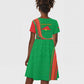 Personalised Burkina Faso Independence Day Kid Short Sleeve Dress Coat Of Arms African Pattern