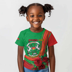 Personalised Burkina Faso Independence Day Kid T shirt Coat Of Arms African Pattern