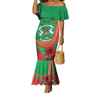 Personalised Burkina Faso Independence Day Mermaid Dress Coat Of Arms African Pattern