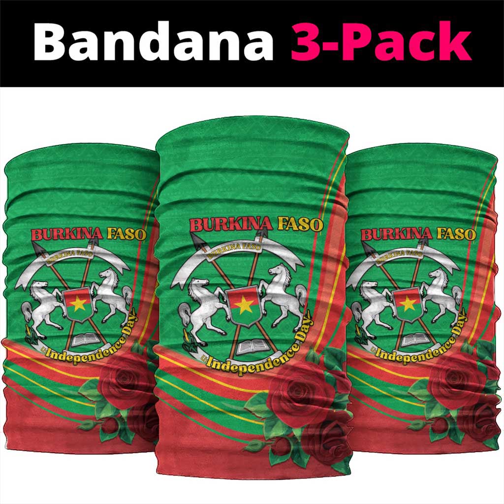 Burkina Faso Independence Day Neck Gaiter Coat Of Arms African Pattern LT15
