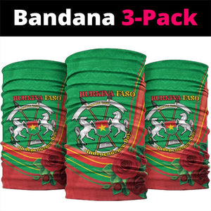 Burkina Faso Independence Day Neck Gaiter Coat Of Arms African Pattern LT15