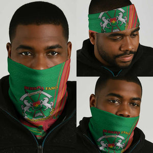 Burkina Faso Independence Day Neck Gaiter Coat Of Arms African Pattern LT15
