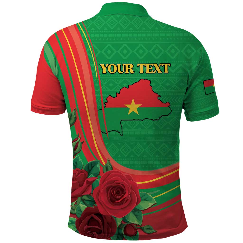 Personalised Burkina Faso Independence Day Polo Shirt Coat Of Arms African Pattern