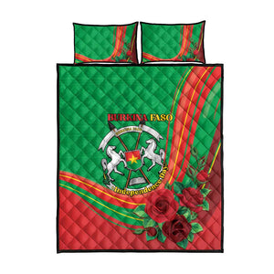 Burkina Faso Independence Day Quilt Bed Set Coat Of Arms African Pattern