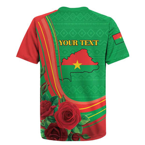 Personalised Burkina Faso Independence Day Rugby Jersey Coat Of Arms African Pattern