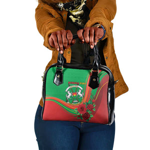 Burkina Faso Independence Day Shoulder Handbag Coat Of Arms African Pattern