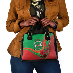 Burkina Faso Independence Day Shoulder Handbag Coat Of Arms African Pattern