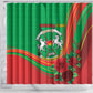 Burkina Faso Independence Day Shower Curtain Coat Of Arms African Pattern
