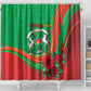 Burkina Faso Independence Day Shower Curtain Coat Of Arms African Pattern