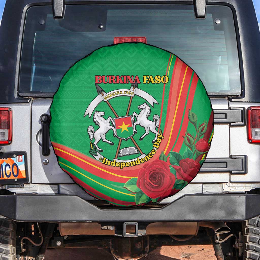 Burkina Faso Independence Day Spare Tire Cover Coat Of Arms African Pattern