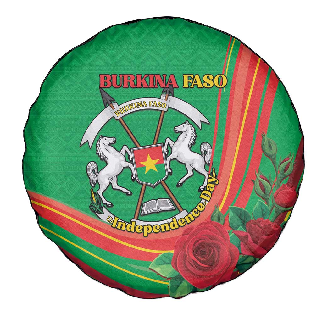 Burkina Faso Independence Day Spare Tire Cover Coat Of Arms African Pattern
