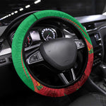 Burkina Faso Independence Day Steering Wheel Cover Coat Of Arms African Pattern