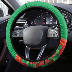 Burkina Faso Independence Day Steering Wheel Cover Coat Of Arms African Pattern