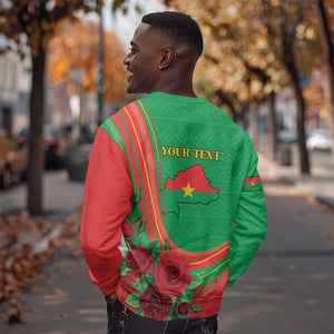 Personalised Burkina Faso Independence Day Sweatshirt Coat Of Arms African Pattern