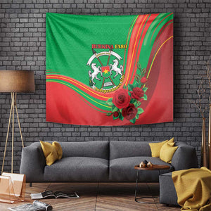 Burkina Faso Independence Day Tapestry Coat Of Arms African Pattern