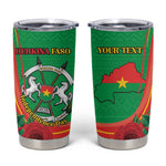 Personalised Burkina Faso Independence Day Tumbler Cup Coat Of Arms African Pattern