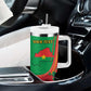Personalised Burkina Faso Independence Day Tumbler With Handle Coat Of Arms African Pattern