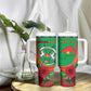 Personalised Burkina Faso Independence Day Tumbler With Handle Coat Of Arms African Pattern