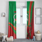 Burkina Faso Independence Day Window Curtain Coat Of Arms African Pattern
