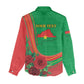 Personalised Burkina Faso Independence Day Women Casual Shirt Coat Of Arms African Pattern