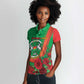 Personalised Burkina Faso Independence Day Women Polo Shirt Coat Of Arms African Pattern