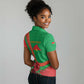 Personalised Burkina Faso Independence Day Women Polo Shirt Coat Of Arms African Pattern