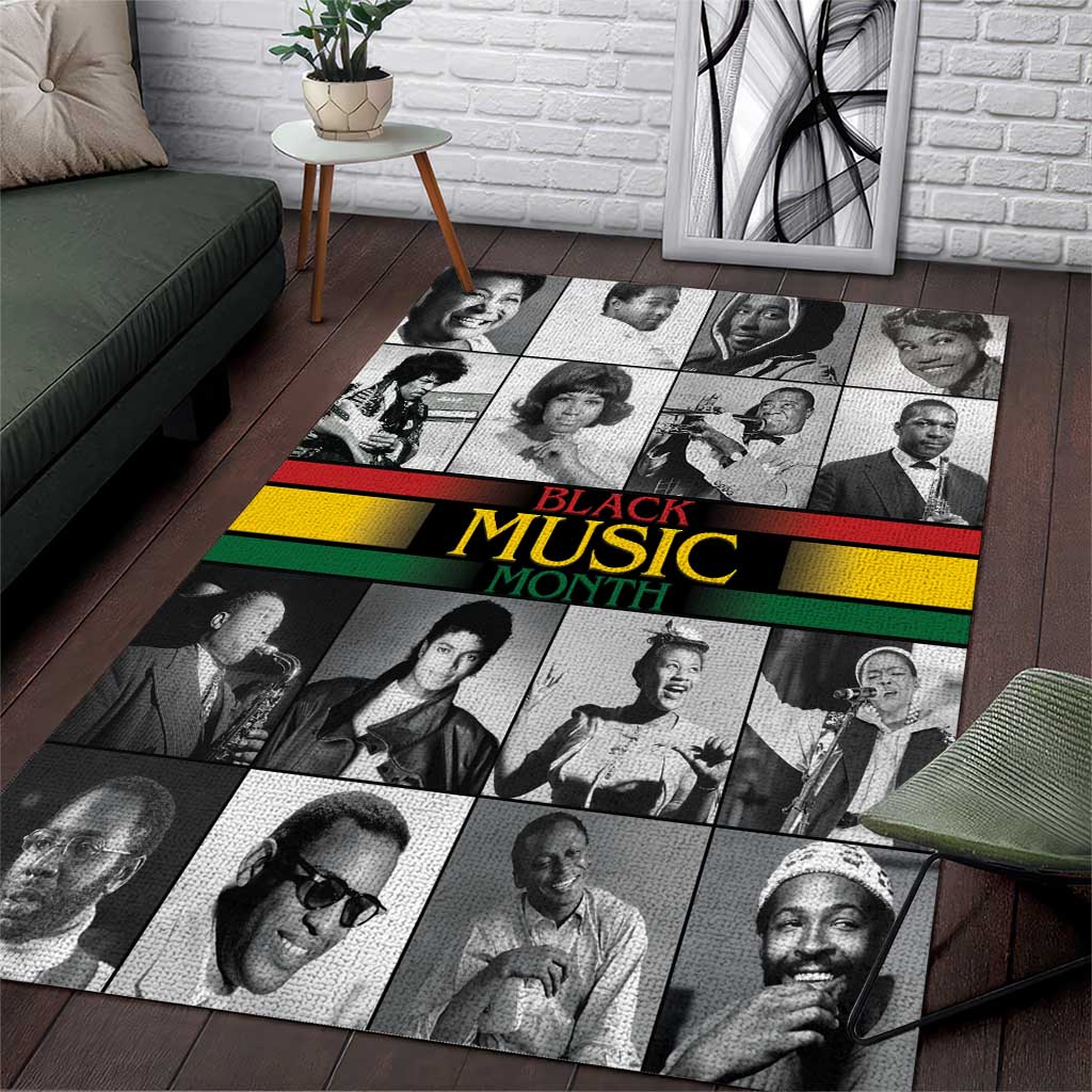 Black Music Month Legends Tribute Area Rug