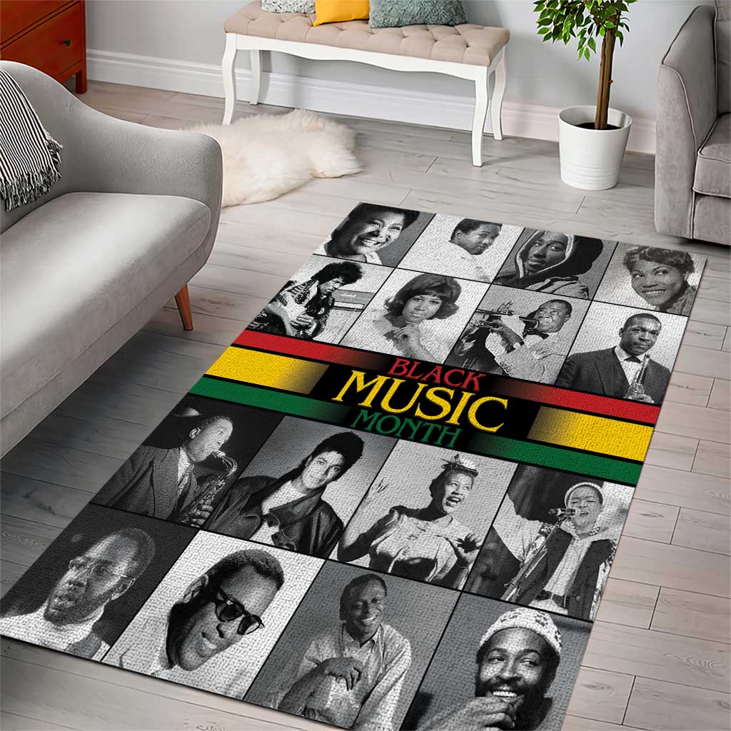 Black Music Month Legends Tribute Area Rug