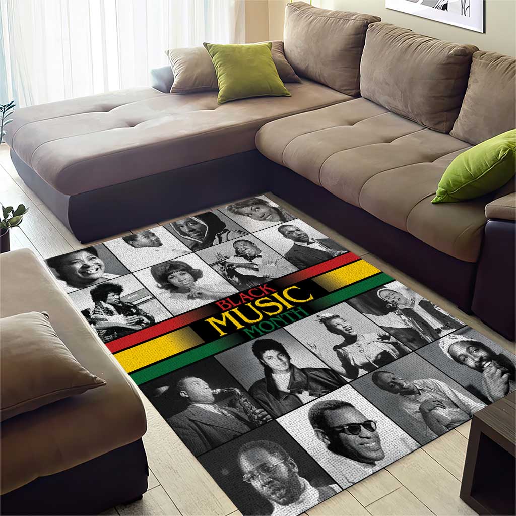 Black Music Month Legends Tribute Area Rug