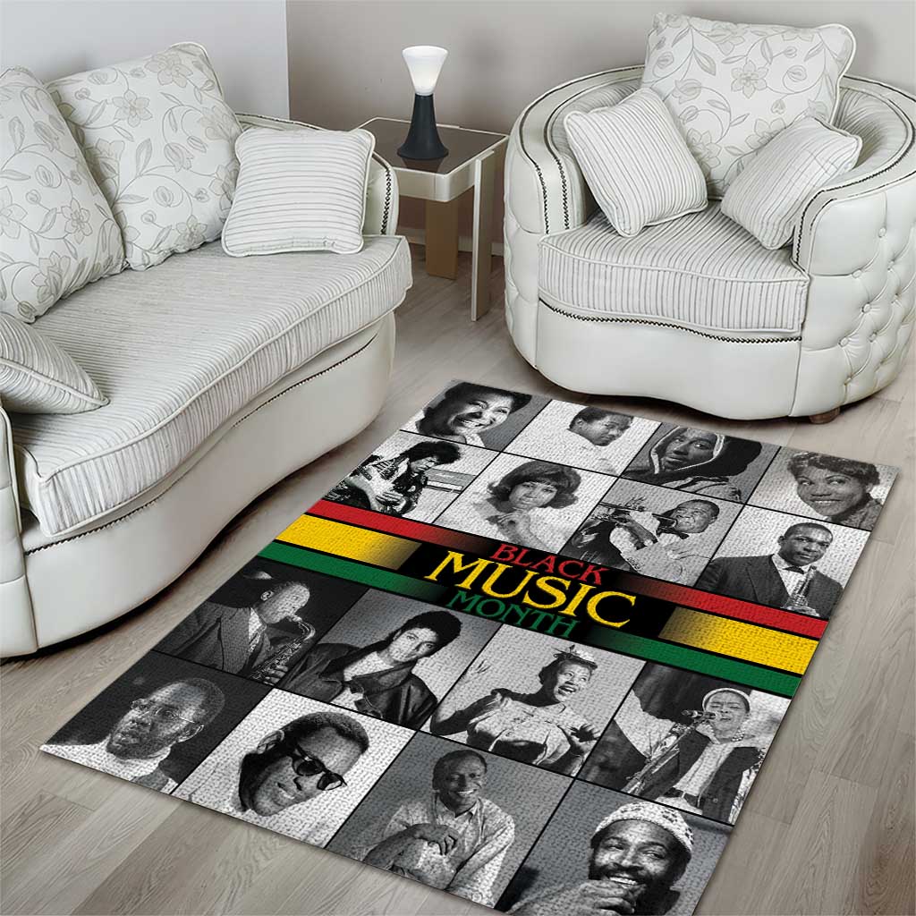 Black Music Month Legends Tribute Area Rug