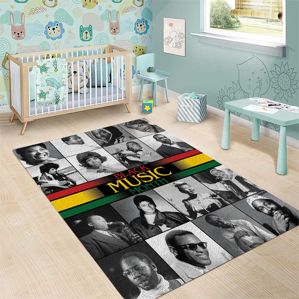 Black Music Month Legends Tribute Area Rug